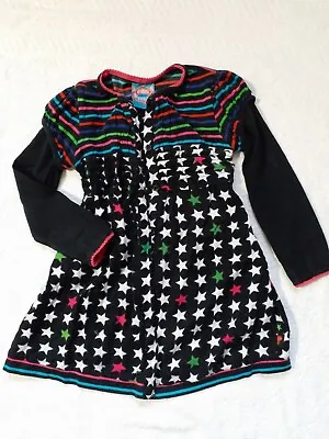 Mim Pi Circus Show Star Black Long Sleeve Dress Age4.Good Condition.UK POST ONLY • £15