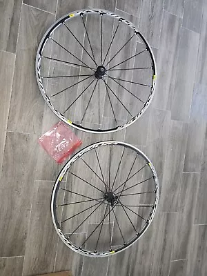 Mavic Ksyrium Elite Wheelset 700c Black Spokes Front & Rear Road Wheels Photos • $99.99