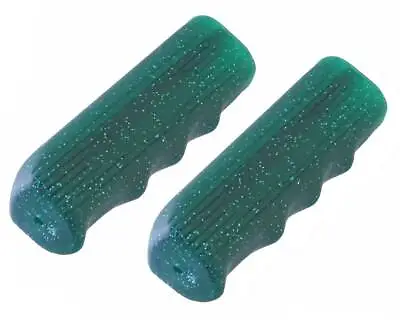 Cruiser Cushion Vintage Schwinn Stingray Bicycle Hadlebar Green Glitter Grips. • $10.99