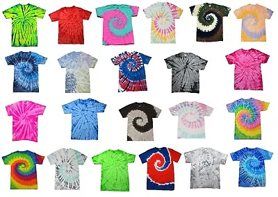 Tie Dye T-Shirts Colorful & Rainbows Kids & Adult 100% Pre-Shrunk Cotton  • $7.60