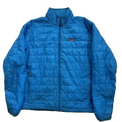 Patagonia Blue Nano Puff Jacket Primaloft Full Zip Puffer 84210 Large • $74.99