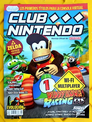 Club Nintendo Magazine Diddy Kong Racing DS Cover Zelda Twilight Princess Poster • £24.09