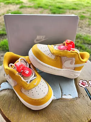 Nike Air Force 1 Toggle  Yellow Ochre/Pearl White  BRAND NEW Toddler 5C • $33