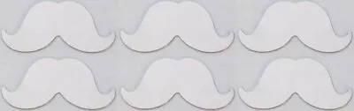 6/Pk Of 24 Gauge Large Nickel Silver Mustache Metal Jewelry Making Pendant Charm • $8.95