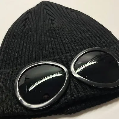 Company Goggle Mens Beanie Knitted Woolly Winter Hats Cap Black UK • £16.99