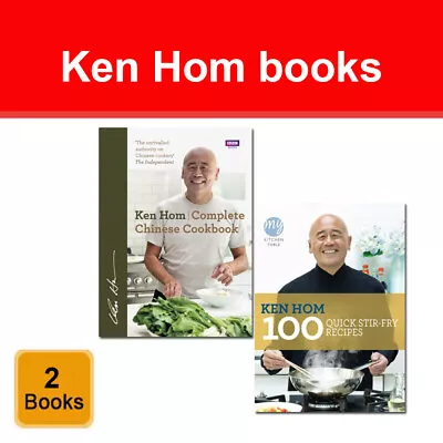 Ken Hom 2 Books Set Complete Chinese Cookbook 100 Quick Stir-fry Recipes • £32.99