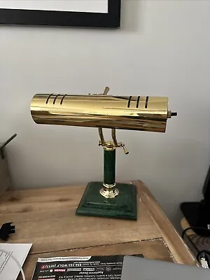 Vintage Underwriters Laboratories  Desk Lamp Brass Shade Banker’s • $85