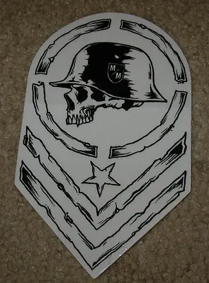 METAL MULISHA Chevron Wht Blk Helmet Skate Sticker 6  Motocross Skateboard Decal • $0.99