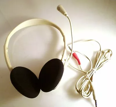 £8 • Buy Computer Stereo Headset With Swivel Memory Boom Mic Skype/VOIP OM0802