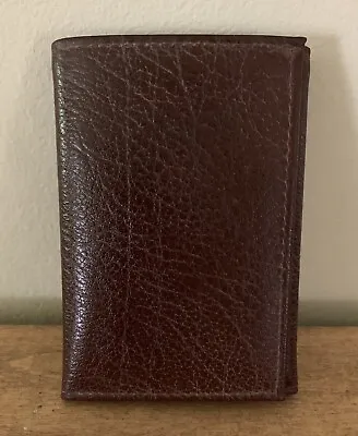 NEW Vintage Men's Brown Tex Tan Barcelona Cowhide Leather Billfold Wallet Texas • $20.99