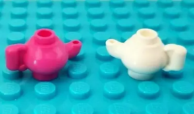 LEGO Teapot Set Minifigure Dishes Pink White Lot Of 2 Food Kitchen Party Friends • $9.02