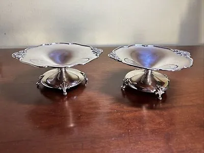 Pair S. Kirk & Son #4216 Sterling Footed Compote Nut Candy Dish Bowls Tazza • $495