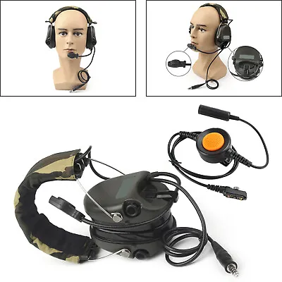 H60 Sound Pickup Noise Reduction Headset 6-Pin U94 PTT For Hytera PD780/700G/580 • £91.18