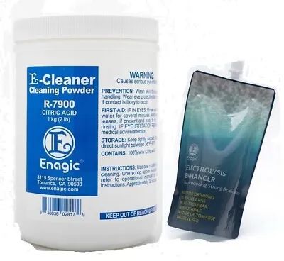 1 Original Enagic-Cleaning Powder + 1 Enhancer KANGEN Alkaline Water LEVELUK 2LB • $48.99