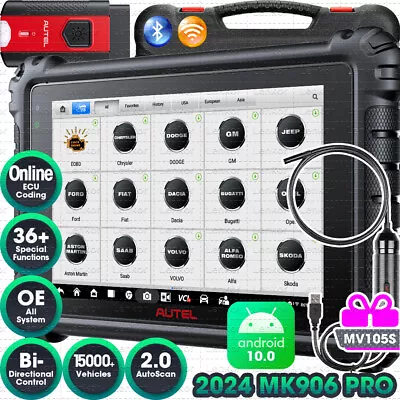 2024 Autel MK906 PRO Maxisys MK906BT OBD2 EOBD Car Diagnostic Scanner KEY Coding • $1139