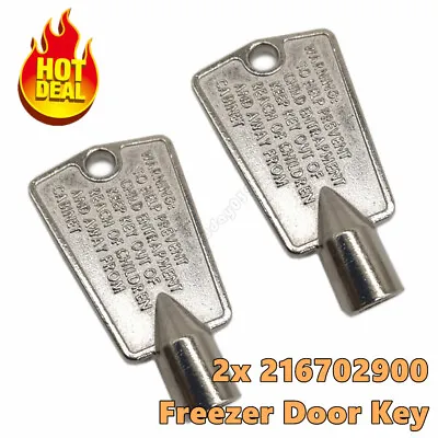 $15.98 • Buy 2pcs Freezer Door Key 216702900 For Frigidaire Kenmore AP4071414 PS2061565 12849