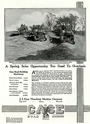 1921 Original Case 22-40 HP Tractor Ad. Working Near Oskaloosa Iowa. Racine WI • $8.99