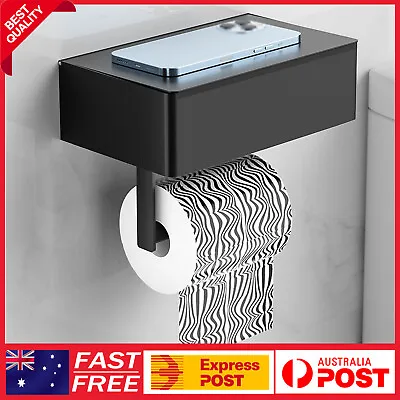 $39.44 • Buy Toilet Paper Holder Waterproof Wall Mount Roll Paper Dispenser Tissue Box Shelf