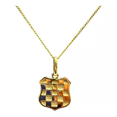 9ct 9K Yellow Gold Croatian Shield Charm Pendant 3.61 Grams. Brand New • $435