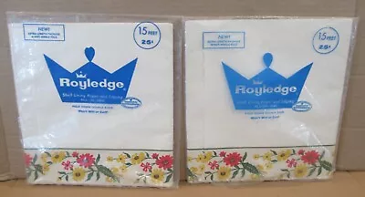 2 X 15ft. - ROYLEDGE - Shelf Lining Paper Edging - Vintage Floral Design -ruffle • $18.88