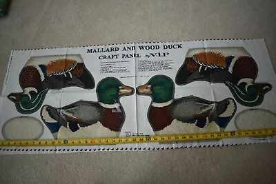 17.5  X 45  Mallard & Wood Duck Cotton Craft Panel Cranston P1040 • $4.25