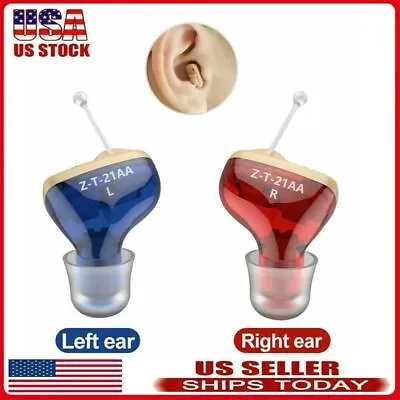 Mini Hearing Aids Digital Invisible In Ear Small Sound Voice Amplifier Enhancer • $22.80