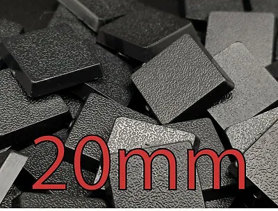 20mm Square Plain Wargaming Plastic Bases Warhammer Brand New Wargames • £3.39