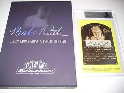 Babe Ruth Authentic Autograph Beautiful Gh Ruth Signature Beckett Authenticated • $10999.99