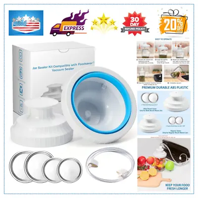 $8.21 • Buy Mason Jar Vacuum Sealer Kit For Foodsaver Food Saver Jar Sealer Attachment NEW