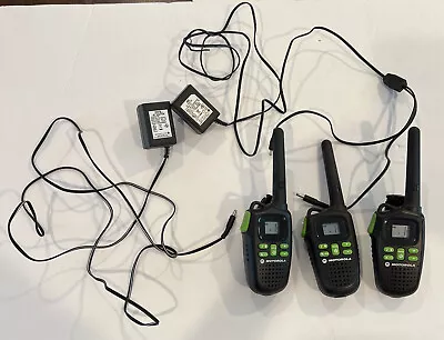 Set Of 3 Motorola MD200R Talkabout 20 Mile Two-Way Radio 22 Channel W/ Chargers • $44.99