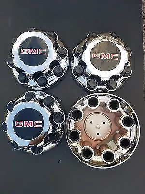 Set Of 4 Chrome GMC Sierra Yukon XL 8 Lug 2500 Center Caps 16  Aluminum Wheels • $56.39