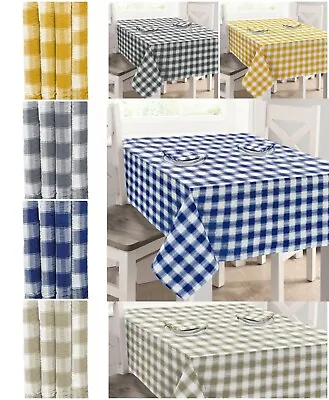 £19.95 • Buy Seersucker Gingham Table Cover Tablecloth Dining Napkins Tableware All Sizes