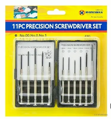 11pc Precision Small Screwdriver Set For Phone Watch Laptop Mobile Glasses Clock • £3.29