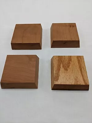 Lot Of (4) Wooden Miniature Bases Multi Scale 2 1/2  X 2 1/2  X 3/4  • $21.60