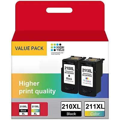 PG-210XL CL-211XL  Ink Cartridge Replacement For Canon PIXMA MP240 250 270 260 • $27.95