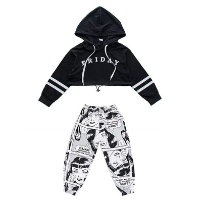 £9.99 • Buy Girls Street Dance Wear Costume Jazz Hip Hop Clothing Children's Dance Outfits