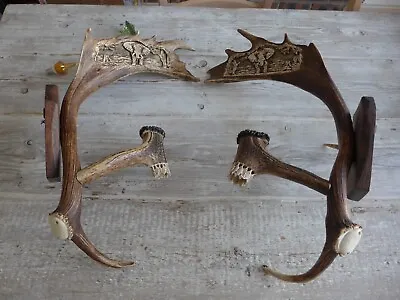 Pair Of Fallow Deer Antler  Wall Light Handmade Home Barn Farm Cotage Loft • £788