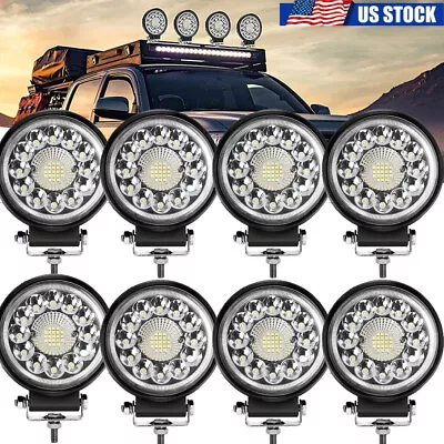 4.5 Inch Round LED Spot Light Pods Work Flood Driving Fog Lamp Offroad 4WD ATV • $19.89