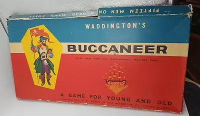 JOHN WADDINGTON'S BUCCANEER BOARD GAME. 2-6 PLAYERS. INCOMPLETE. 1950s • £10.50