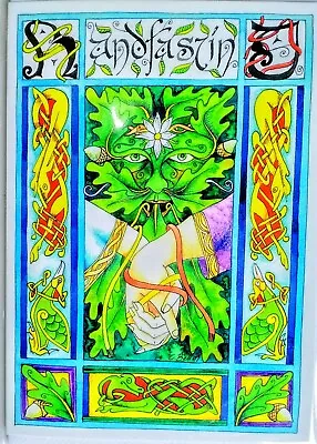 Pagan Card Handfasting Wedding Wife Engagement Medieval Chris Bell Amanda Clark • £2.89