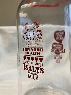 Vintage Half Gallon Milk Bottle Isaly's Youngstown Ohio • $19.99