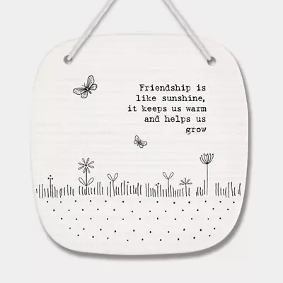 East Of India Porcelain Picture Sign Friendship Is Like Sunshine Hanging Plaque  • £5.79