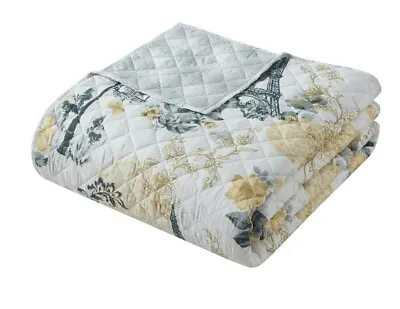 Queen Quilt Paris Themed Very Nice Never Used • $16.99