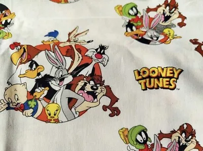 Looney Tunes Fabric Cartoon Network Warner Brothers Universal Studios Cotton • £20.17