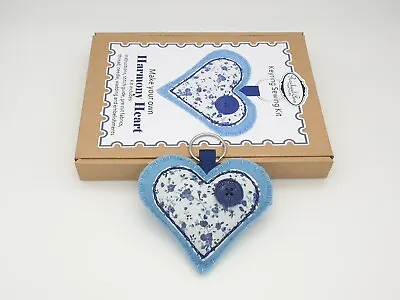 £5.99 • Buy Sewing Craft Kit Harmony Heart Keyring. Make Your Own Blue Heart Keyring