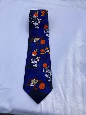 Vintage 90s 1996 SPACE JAM Bugs Bunny Taz Daffy Tweety  Neck TIE Michael Jordan • $9.99