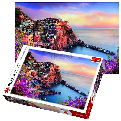 £10.99 • Buy Trefl 1500 Piece Adult Large View Manarola Italy Bay Jigsaw Puzzle NEW