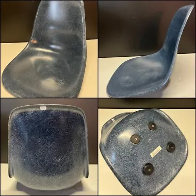 📈 NAVY BLUE Original HERMAN MILLER Eames Fiberglass Shell Chair • $249.99