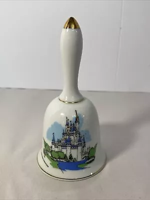 Vintage Walt Disney World Productions Porcelain Hand Bell Cinderella Castle EUC • $6