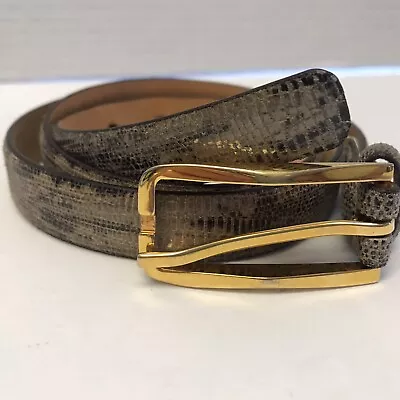 Martin Dingman Womens Sz 34” Lizard Grain Italian CalfSkin Belt • $39